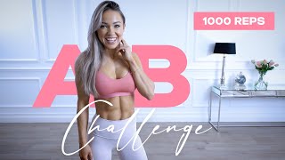 1000 REPS Ab Challenge  INTENSE ABS WORKOUT  Caroline Girvan [upl. by Esertal]