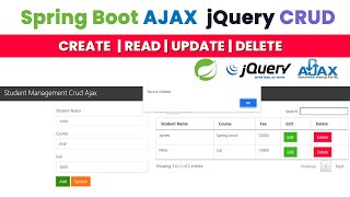 Spring Boot AJAX jQuery Complete CRUD Application [upl. by Temple733]