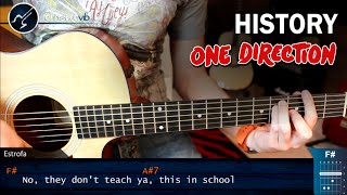 Como tocar History ONE DIRECTION en Guitarra Acustica  Version Original [upl. by Jacy]