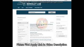 33 Postdocs and Research Scientist jobs at Lawrence Berkeley National Laboratory California USA [upl. by Daryl]