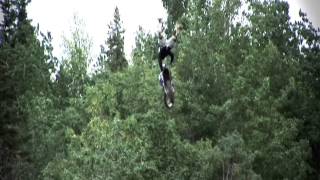 Daredevil rides bike across water Must see to believe  Crusty Demons [upl. by Gnot]