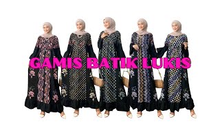 Model Gamis Batik Cap Multi Colour Terbaru Tahun 2023 [upl. by Ailsun]