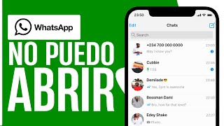 NO PUEDO ABRIR Whatsapp en iPhone SOLUCIÓN [upl. by Ecylahs]