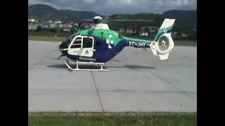 EUROCOPTER EC135 DE OSAKIDETZA DESPEGUE AEROPUERTO DE SAN SEBASTIAN [upl. by Argela598]