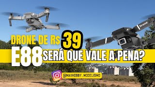 DRONE E88 PRO  TUDO QUE VOCÊ PRECISA SABER ANTES DE COMPRAR [upl. by Cirad]