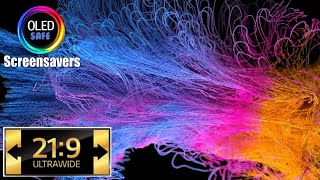 219 Ultrawide Filaments In Motion  Multi Color Screensaver 11 Hours [upl. by Benetta673]