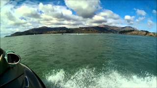 Jet Skiing Lyttelton Harbour Christchurch New Zealand [upl. by Ydnolem]