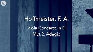 Hoffmeister A F  Viola Concerto in D major Mvt2 Adagio [upl. by Odelia799]