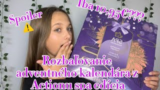 Rozbaľovanie adventného kalendára z Actionu spa edícia💖🎀🧖🏽‍♀️🎄iba 1095najlepší kalendár [upl. by Arrotal]