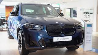 BMW iX3 M Sport Pro Phytonic Blue Metallic  Halliwell Jones [upl. by Vandervelde848]