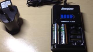 Energizer 1Hour Battery Charger Fastcharging Rechargeable Batteries Review HD [upl. by Sucramat]