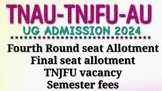 TNAU  Final Seat allotment  Spot admission  Fees details full updates [upl. by Ezechiel]