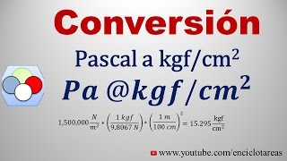 Convertir de Pascal a kgfcm2 [upl. by Brunk]