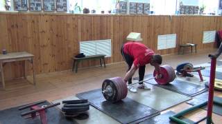 Klokov Dmitry  DEAD LIFT 255 kg in Famous Gym 2072013 [upl. by Eilime]