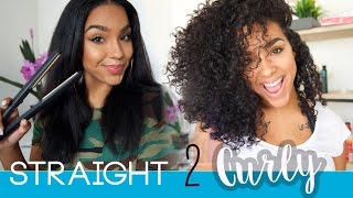 STRAIGHT BACK TO CURLY with HAIR STEAMER DEEP CONDITION [upl. by Celestina]