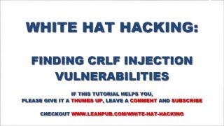 Web Hacking How to Find CRLF Injection Vulnerabilities [upl. by Ialocin]