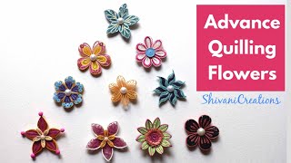 Advance Quilling Flowers in 10 Different Styles Paper Quilling Flowers [upl. by Eri639]