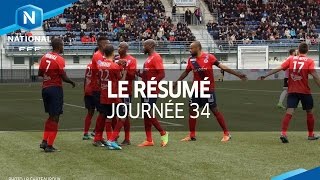 Championnat National  tous les buts de la 34e et dernière journée 20162017 [upl. by Calvina]