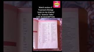 Watch complete review of Truemans Biology book on KC Science Talks shorts shortvideo [upl. by Keg]