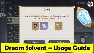 How to use quotDream Solventquot to Convert 5 Star Talent LevelUp Materials  Genshin Impact [upl. by Retsevlys]