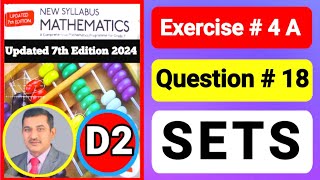 O level maths d2  how to solve sets problems sets venn diagram ex 4A q18 d2 unit 4 [upl. by Jezabella6]