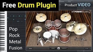 FREE MT Power Drum Kit 2  AU and VST Drum Plugin  NEW VERSION [upl. by Aizirtap341]