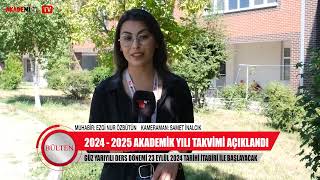 Bülten  Süleyman Demirel Üniversitesi 2024 2025 Akademik Takvim Yayınlandı [upl. by Leryt]