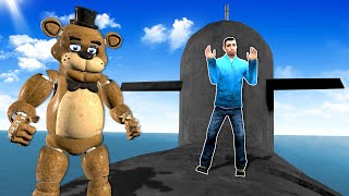 Hiding from FNAF on a SUBMARINE  Garrys Mod Hide and Seek [upl. by Ledah]