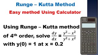 SNM  MA3251  Unit 5  Fourth order RungeKutta Method Using Calculator  Problem in Tamil [upl. by Ward]