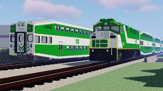 GO Trains in Minecraft  Immersive Railroading [upl. by Letnohc]