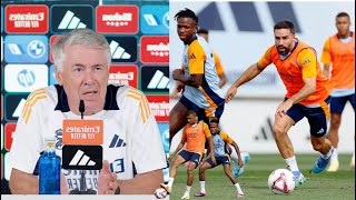 Ancelotti  « L’équipe est motivée pour recommencer à bien jouer et à être aussi solide qu’avant » [upl. by Artina369]