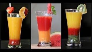 Mocktail Recipes  Mocktails for Kids  How to make simple layered fruit mocktails at home [upl. by Ailatan440]