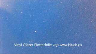 Vinyl Glitzer Plotter Folie Seeblau [upl. by Turne]