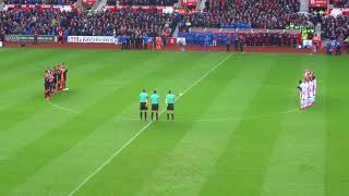 Stoke City  Minutes Applause for Cyrille Regis [upl. by Everson]