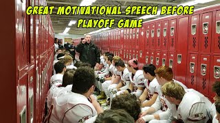 Great Motivational Speech Before Playoff Game [upl. by Ytsenoh]