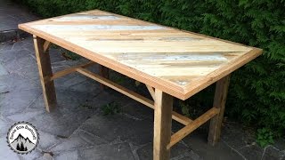 Fabrication dune table solide avec du bois de récupération  Partie 2 [upl. by Halueb]