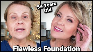 Over 40 Get SMOOTH FLAWLESS FOUNDATION On Textured Skin amp Large Pores [upl. by Eldoria]