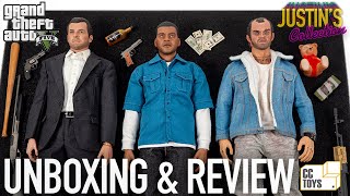 GTA 5 Michael Trevor amp Franklin 16 Scale Figures CC Toys Unboxing amp Review [upl. by Annhoj532]