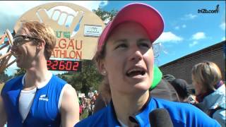 Allgäu Triathlon 2014 Siegerin Julia Gajer im Interview [upl. by Anthony792]