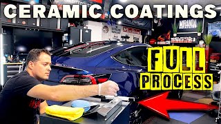 CERAMIC COATINGS  FULL PROCESS  TIPS amp TRICKS detailing detailingtips tesla [upl. by Uird893]