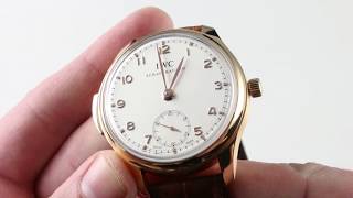 IWC Portuguese Minute Repeater IW544905 Luxury Watch Review [upl. by Schoof]