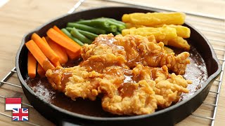 Krispi Juicy Resep BISTIK AYAM KRISPI Hot Plate [upl. by Rodolph]