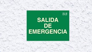 Cartel salida de emergencia homologado luminiscente [upl. by Stonwin335]