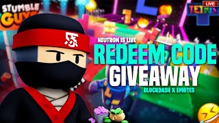 BD x Emotes Solo War Special Sunday RC Giveaway  Stumble Guys Hindi Live shortsfeed [upl. by Zetnom]