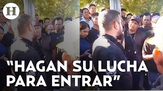 Agente del INM incita a migrantes a cruzar la frontera con EU “ya están a un brinco que les cuesta” [upl. by Sremmus]