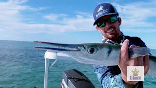 Fishing for Aggressive Houndfish on the Flats in the Bahamas [upl. by Ycrad187]