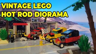 Lego 6561 Hot Rod Club Pacific Coast Highway Diorama [upl. by Irtemed]