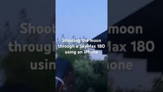 SkyMax 180 and iPhone capturing a video of the moon [upl. by Cherianne]