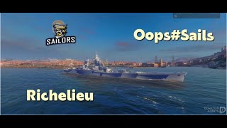 wows blitz Richelieu  За штурвалом OopsSAILS [upl. by Cariotta]