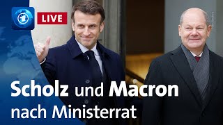 Scholz und Macron beschwören deutschfranzösische Freundschaft [upl. by Eedia]